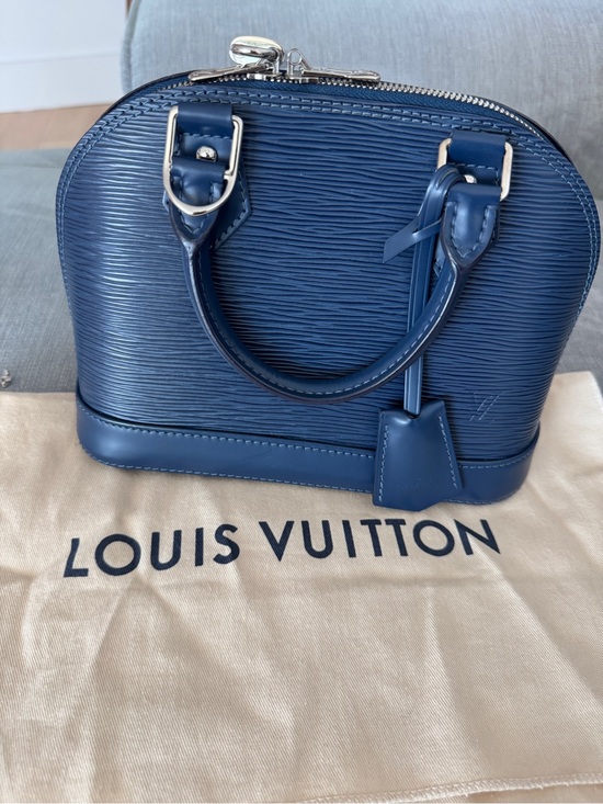 Louis Vuitton Handbags - Louis Vuitton Navy Blue Epi Alma Satchel